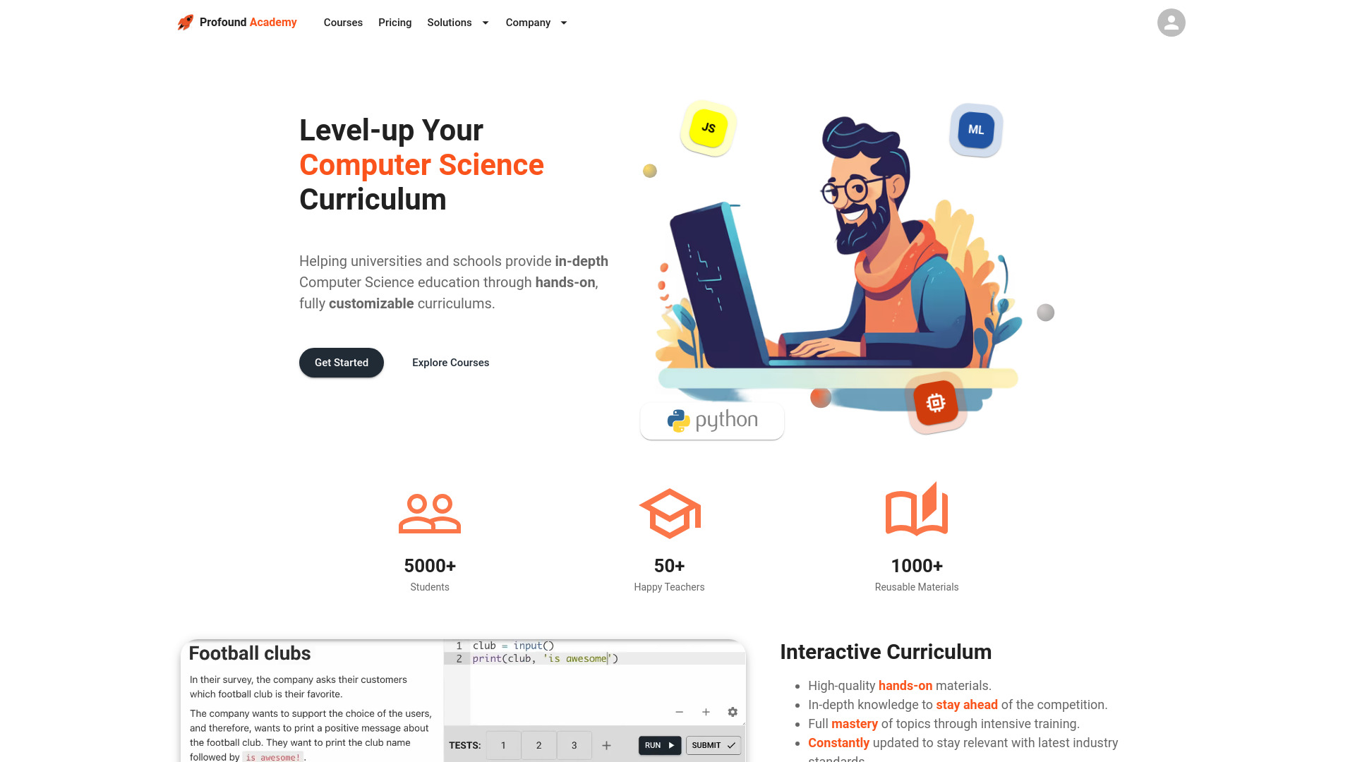 Profound Academy网页截图,Profound Academy网页快照