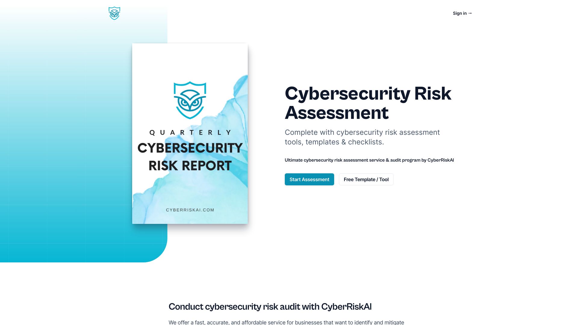 CyberRiskAI网页截图,CyberRiskAI网页快照