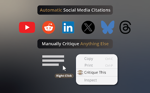 Critique: Realtime autonomous fact checking assistant网页截图,Critique: Realtime autonomous fact checking assistant网页快照