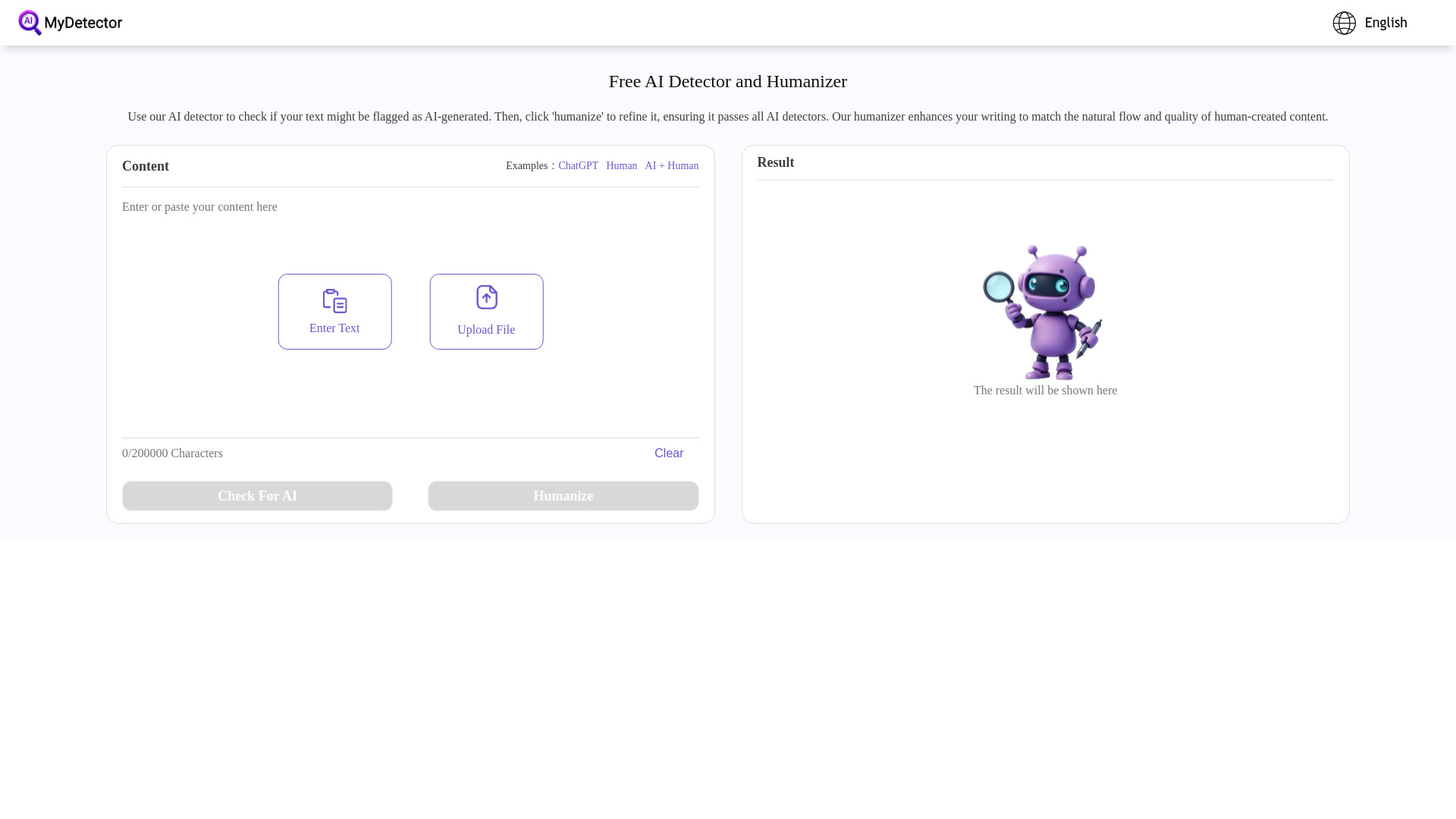 MyDetector网页截图,MyDetector网页快照