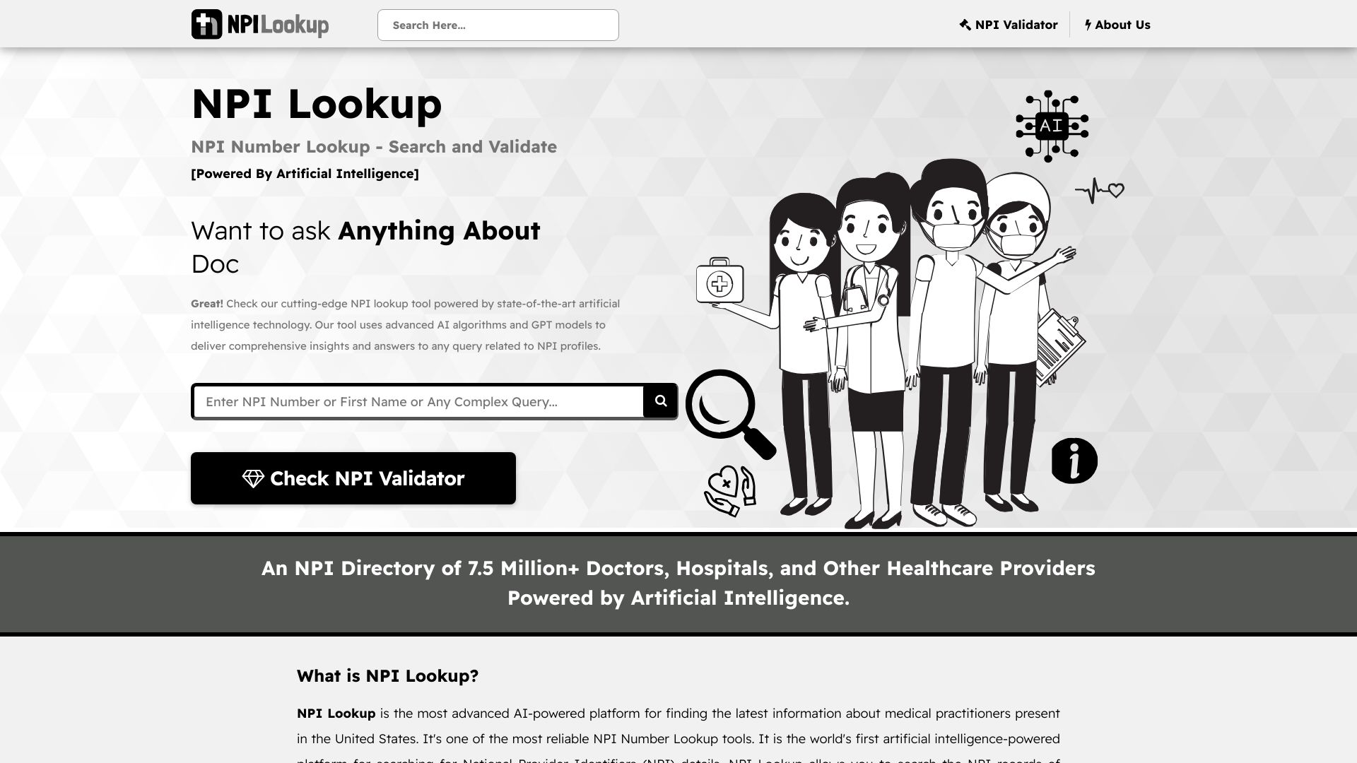 NPI Lookup网页截图,NPI Lookup网页快照