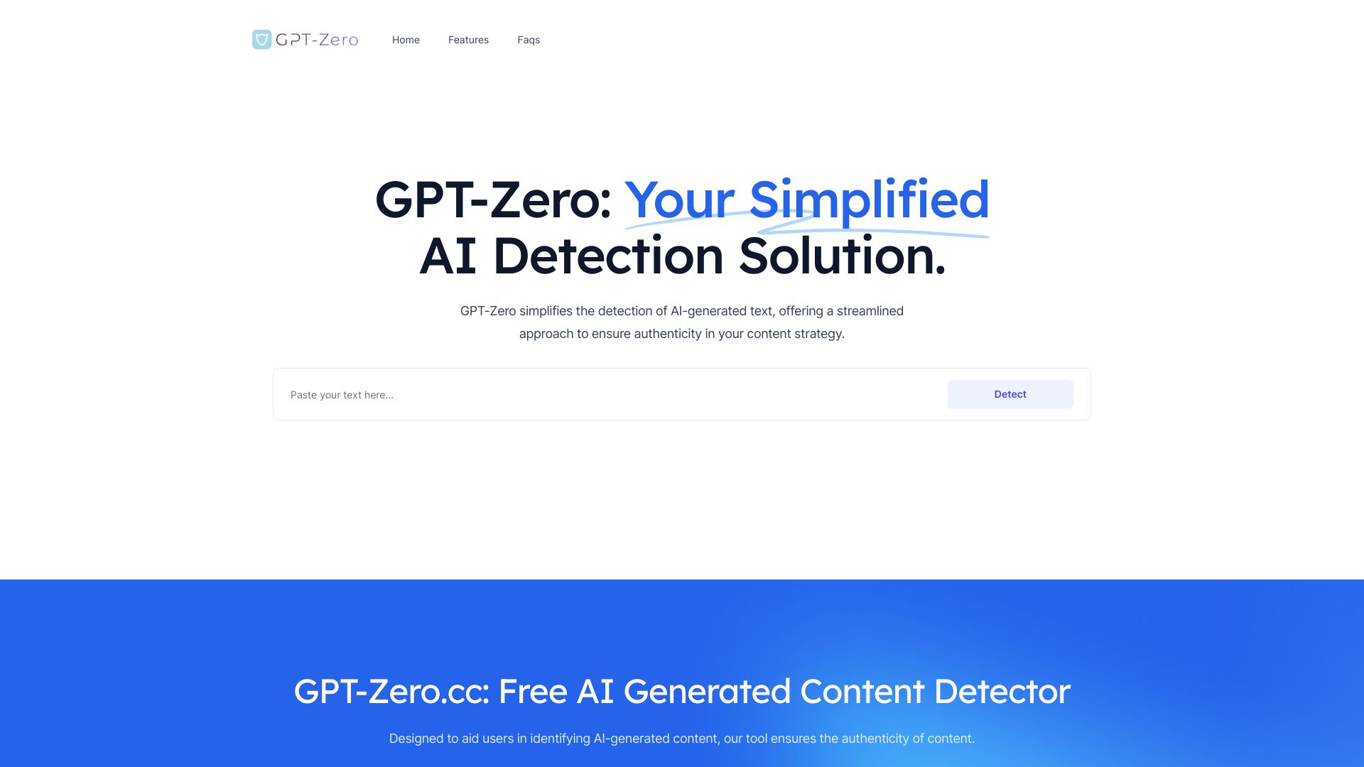 GPT-Zero网页截图,GPT-Zero网页快照