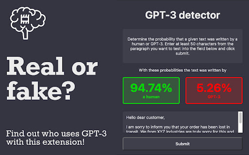 GPT-3 Detector网页截图,GPT-3 Detector网页快照