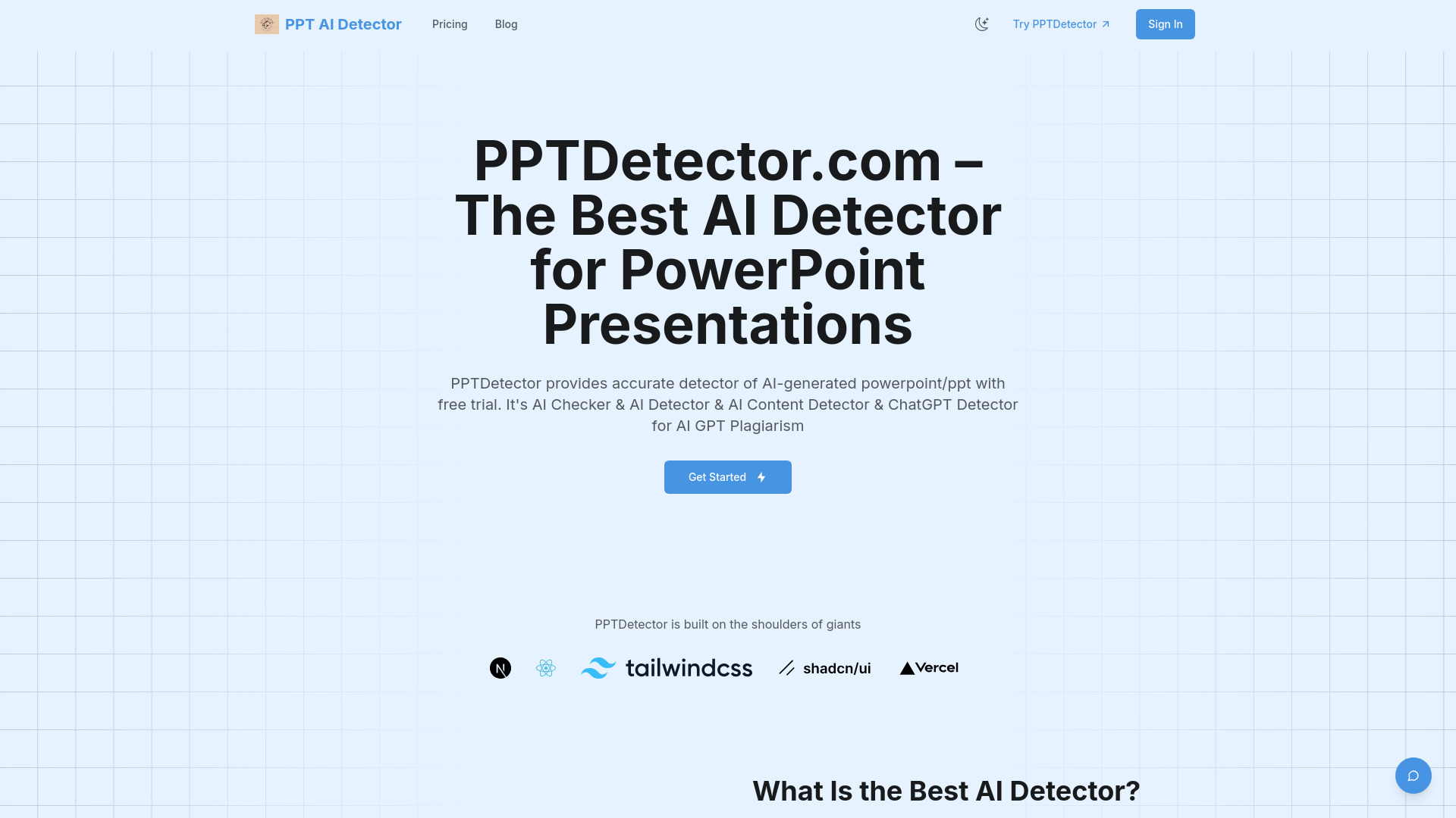AI Detector for PPT网页截图,AI Detector for PPT网页快照