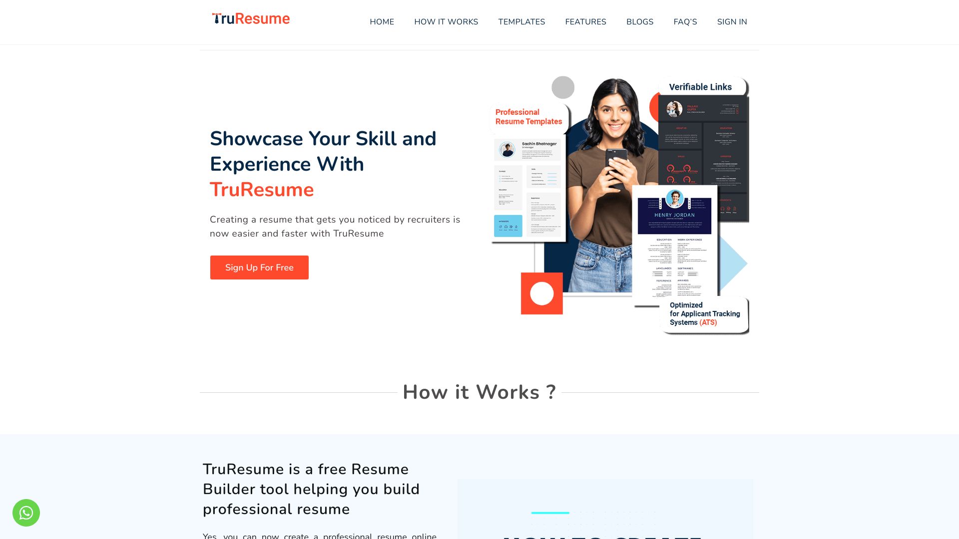 Truresume Builder网页截图,Truresume Builder网页快照