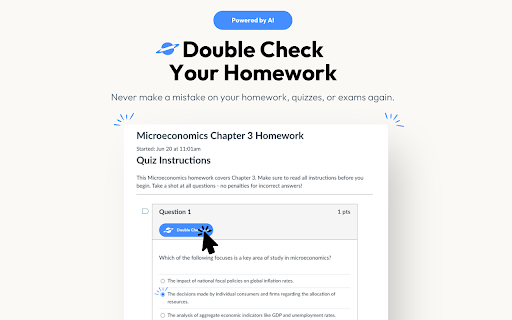 Double Check AI extension网页截图,Double Check AI extension网页快照
