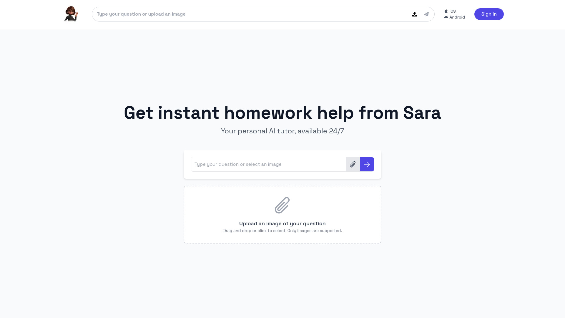 Sara – AI Tutor & Exam Planner网页截图,Sara – AI Tutor & Exam Planner网页快照