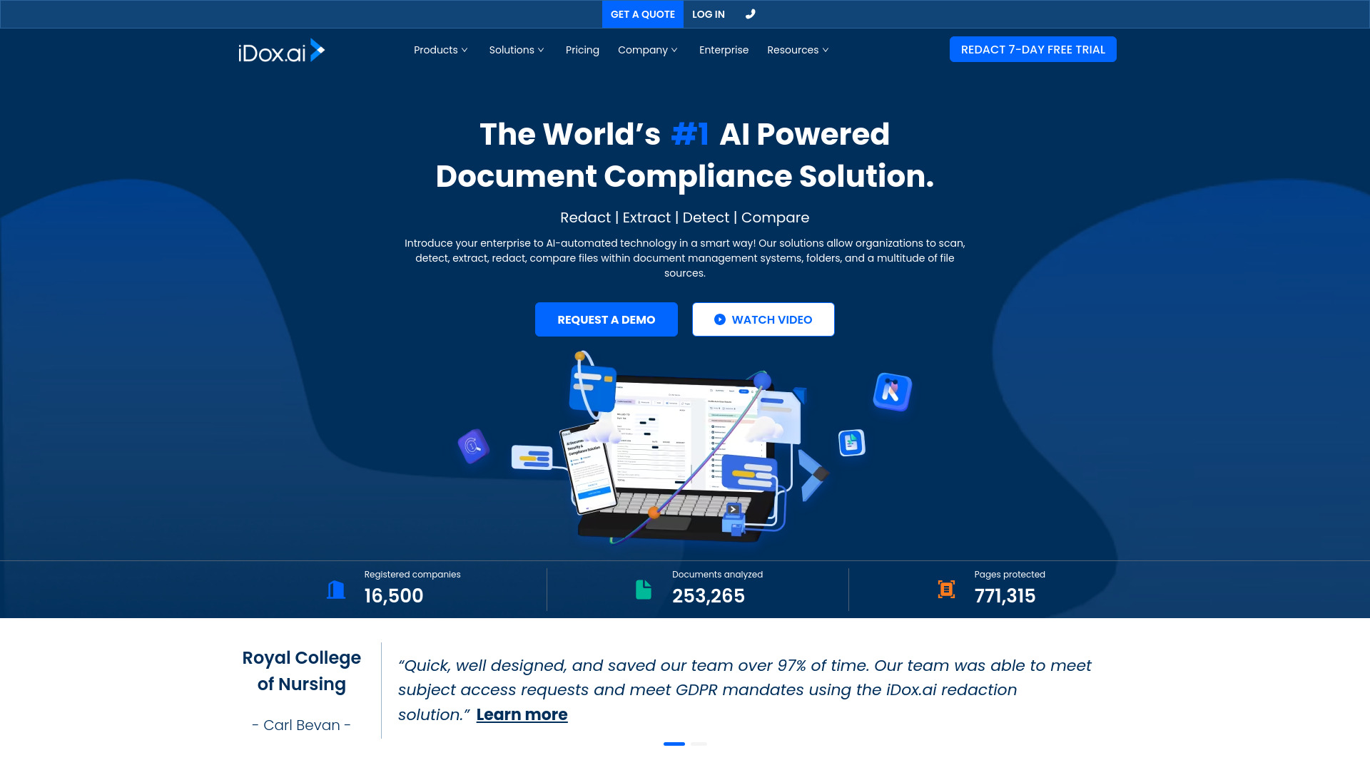 iDox.ai网页截图,iDox.ai网页快照