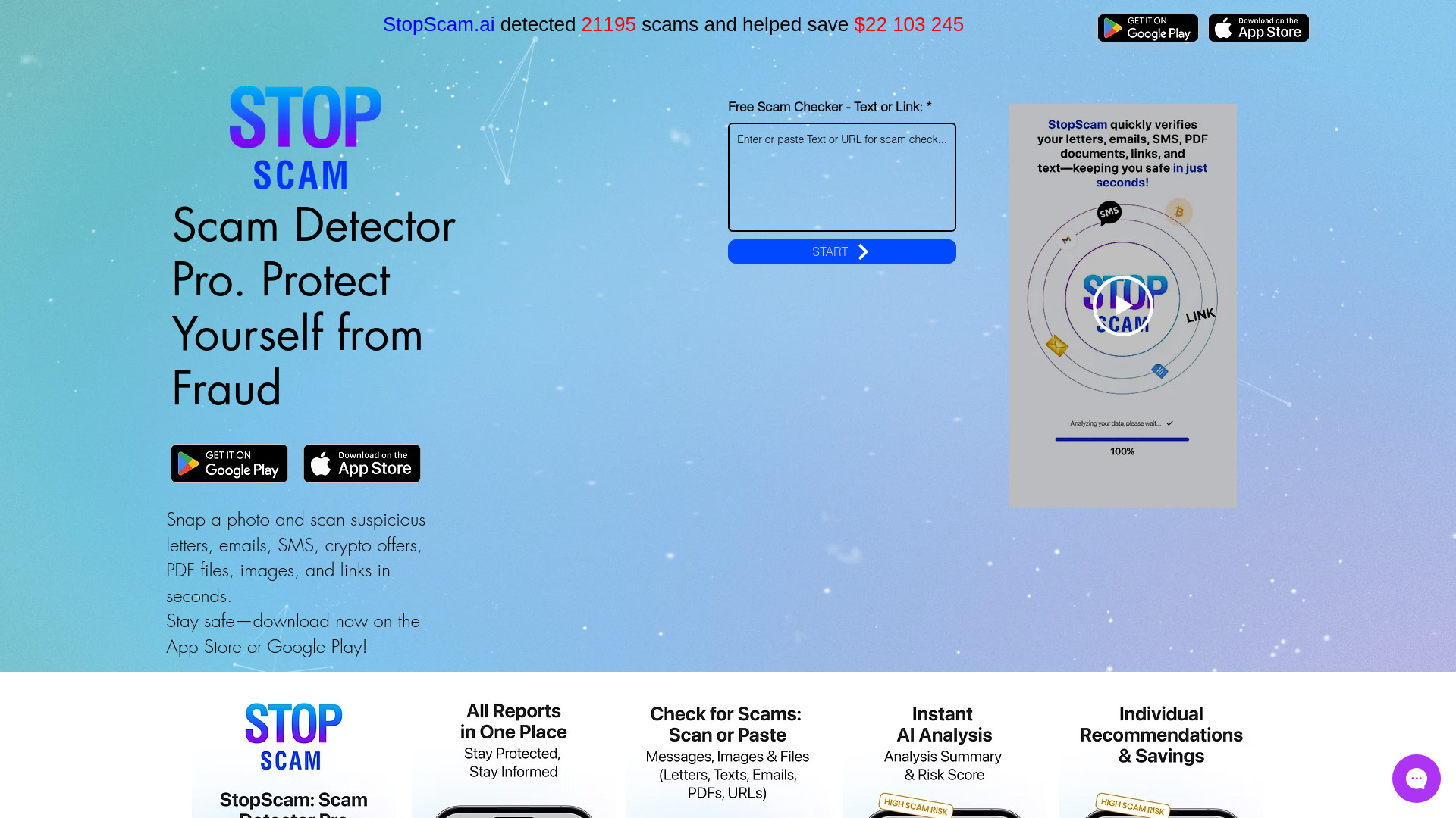 StopScam: Scam Detector Pro网页截图,StopScam: Scam Detector Pro网页快照