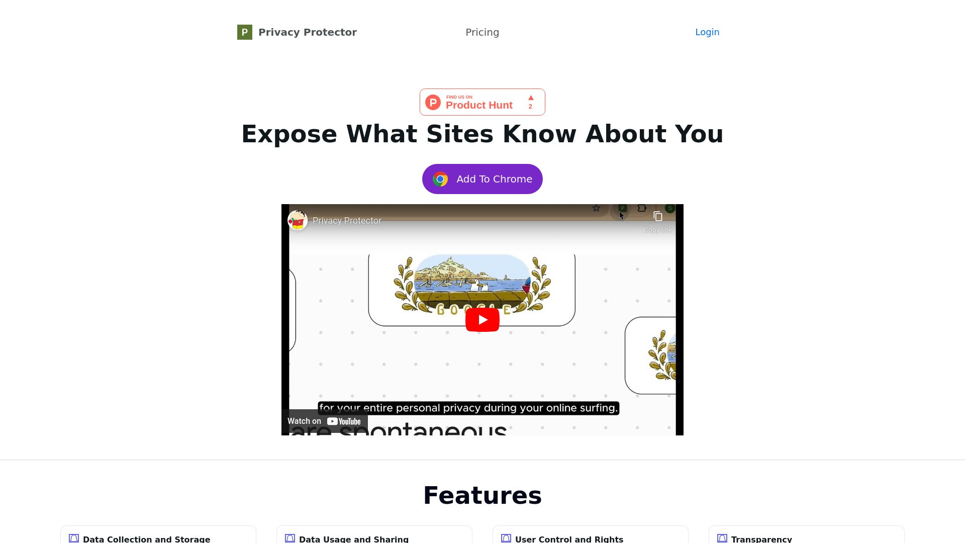 Privacy Protector网页截图,Privacy Protector网页快照