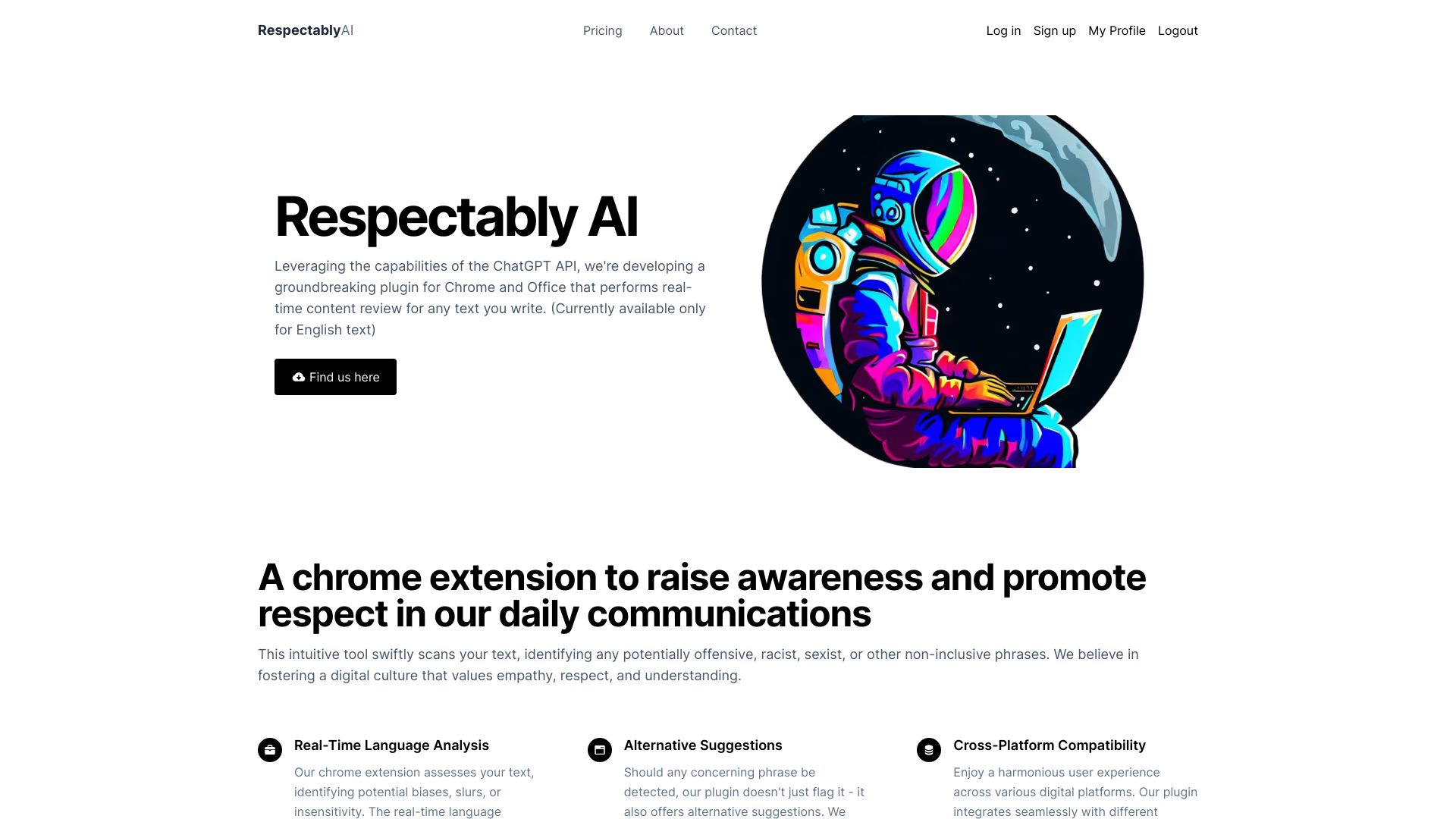 RespectablyAI网页截图,RespectablyAI网页快照