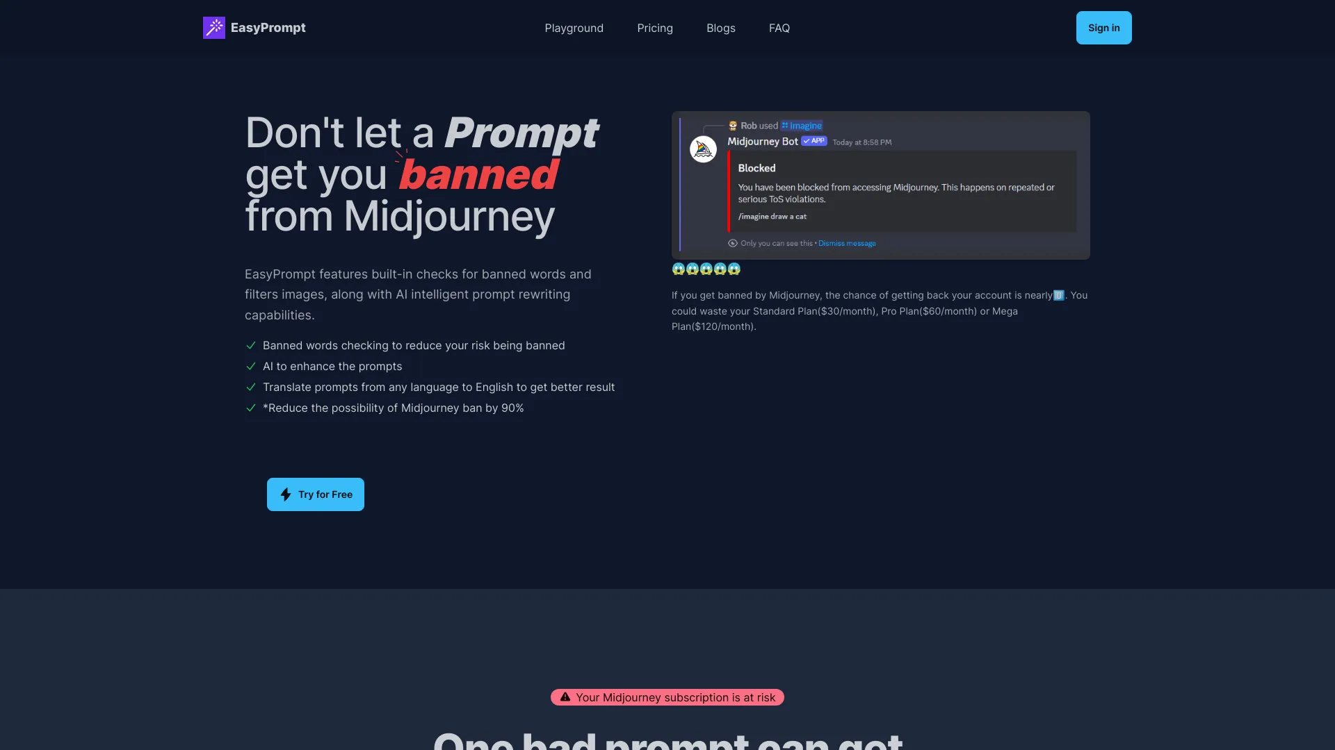 EasyPrompt网页截图,EasyPrompt网页快照