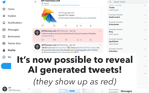 ChatGPT for Twitter网页截图,ChatGPT for Twitter网页快照