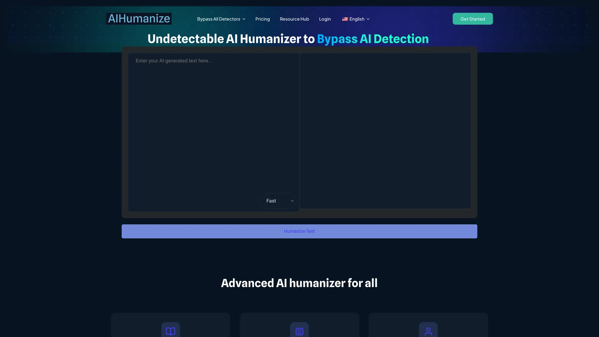 AIHumanize网页截图,AIHumanize网页快照