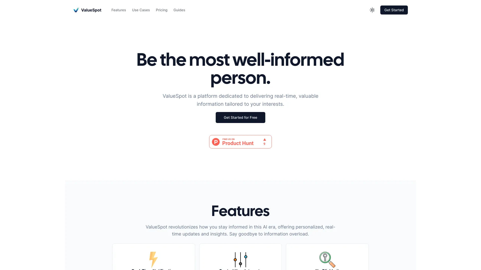ValueSpot网页截图,ValueSpot网页快照
