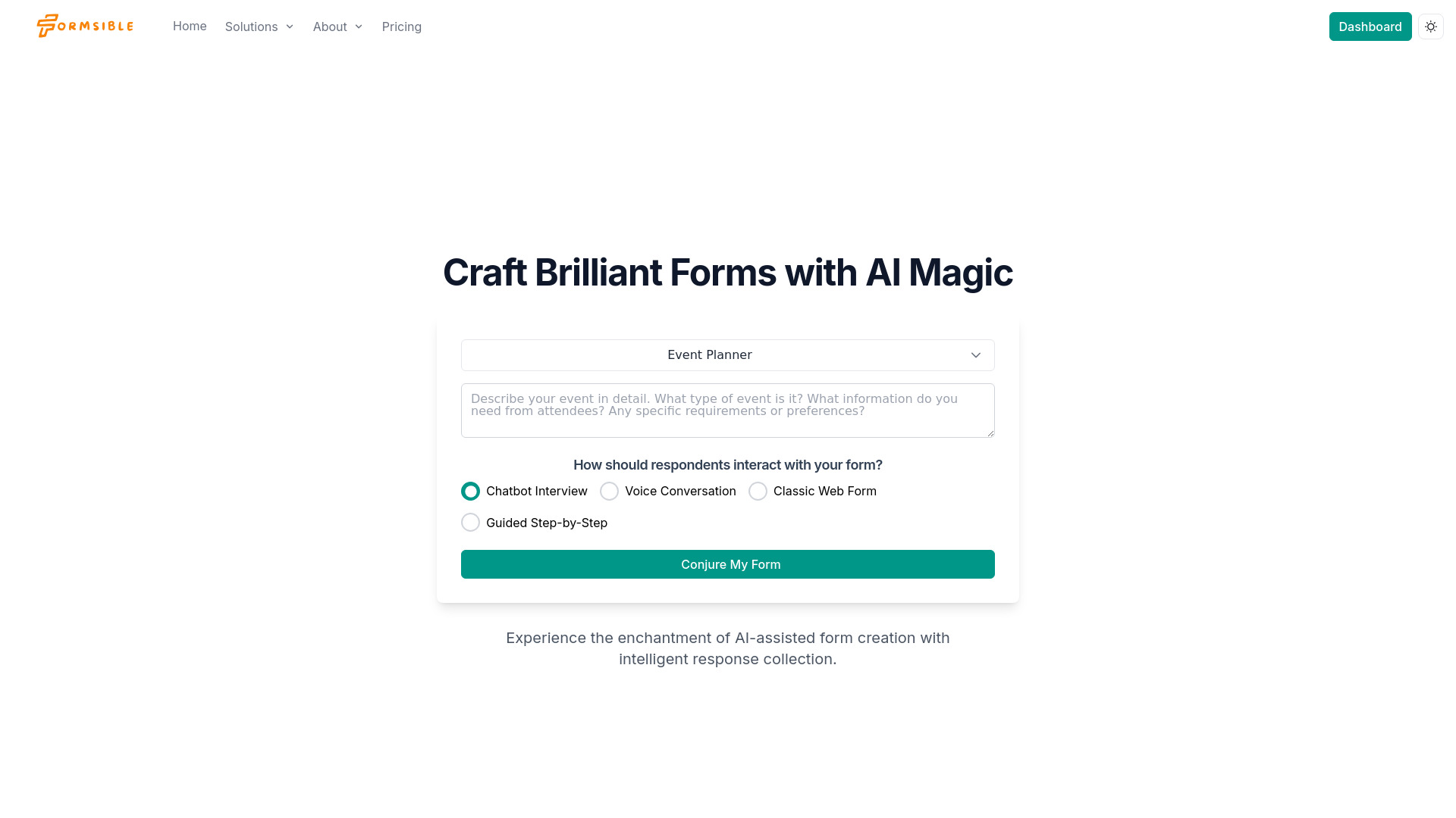 Formsible网页截图,Formsible网页快照