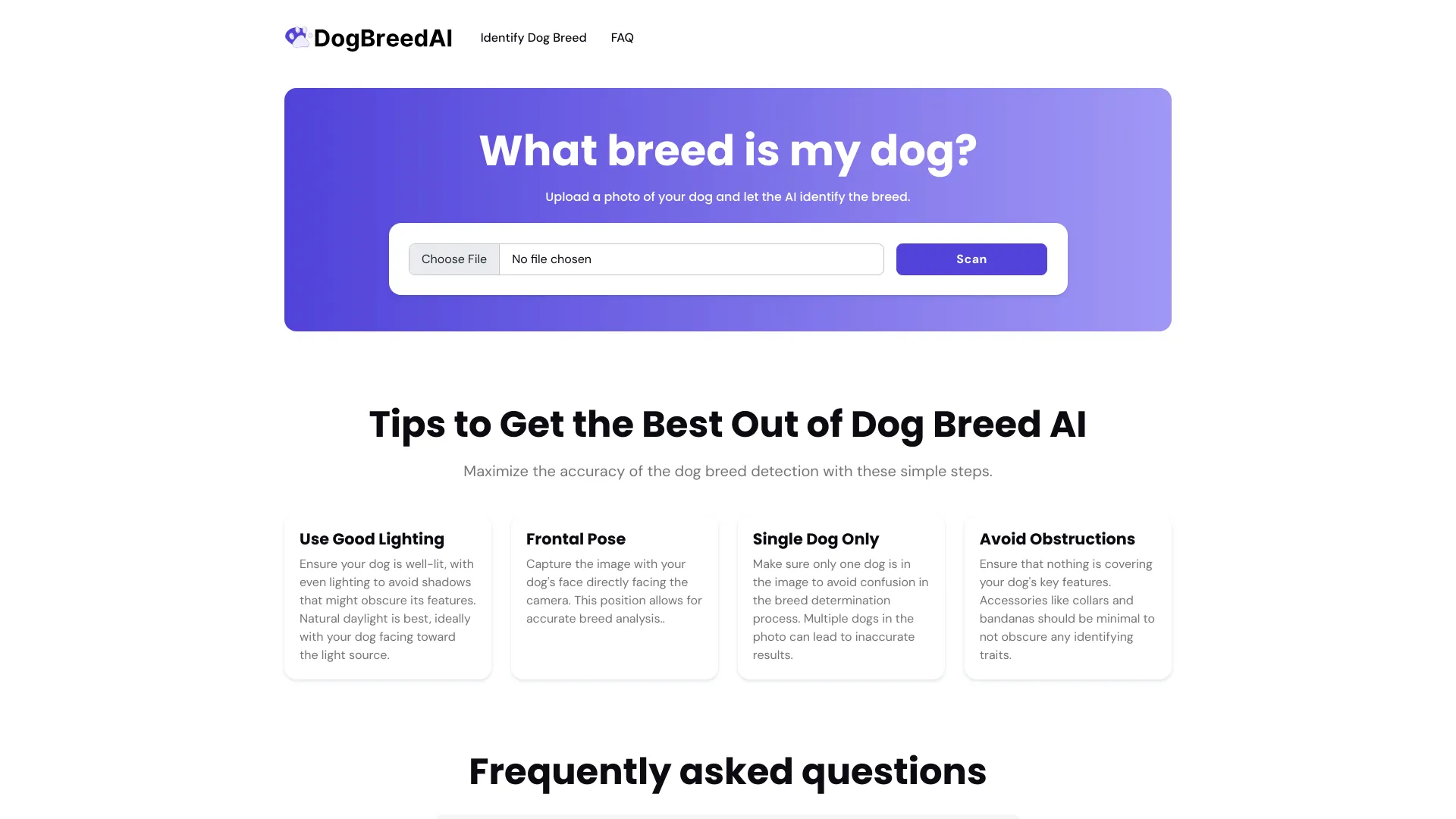 Dog Breed AI网页截图,Dog Breed AI网页快照