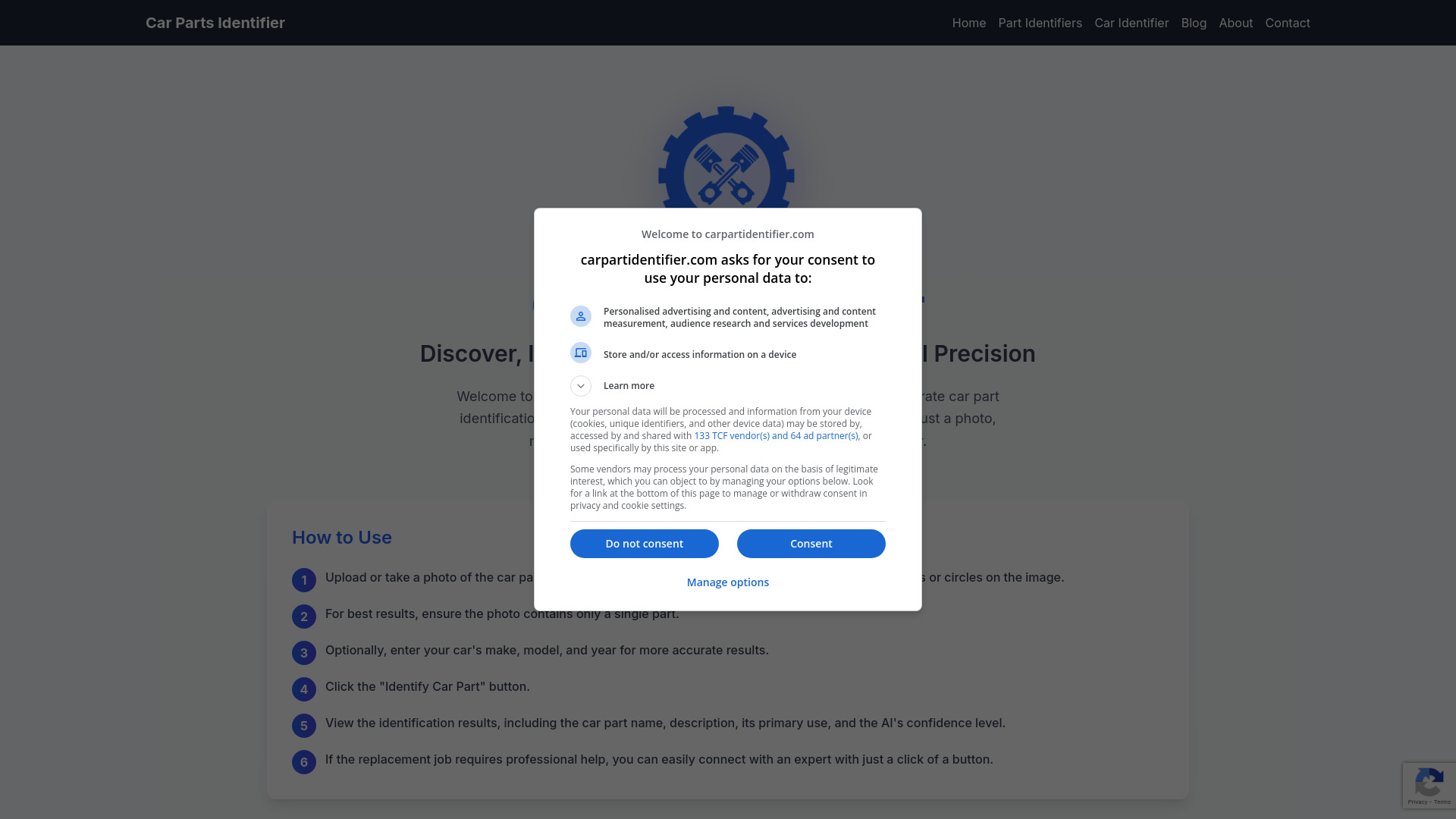 Car Part Identifier网页截图,Car Part Identifier网页快照