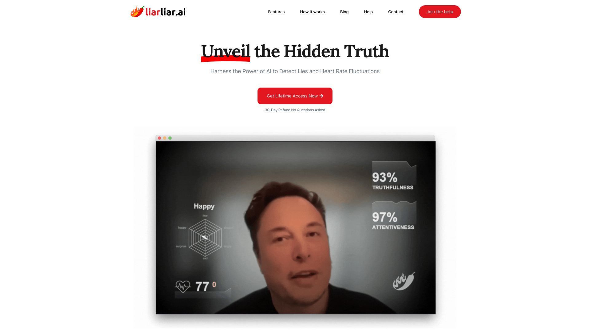 LiarLiar.ai网页截图,LiarLiar.ai网页快照