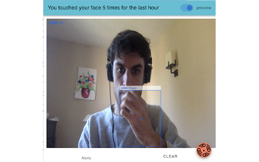 Face touching detector网页截图,Face touching detector网页快照