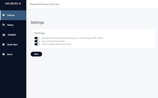 MalwareAI Browser Security网页截图,MalwareAI Browser Security网页快照