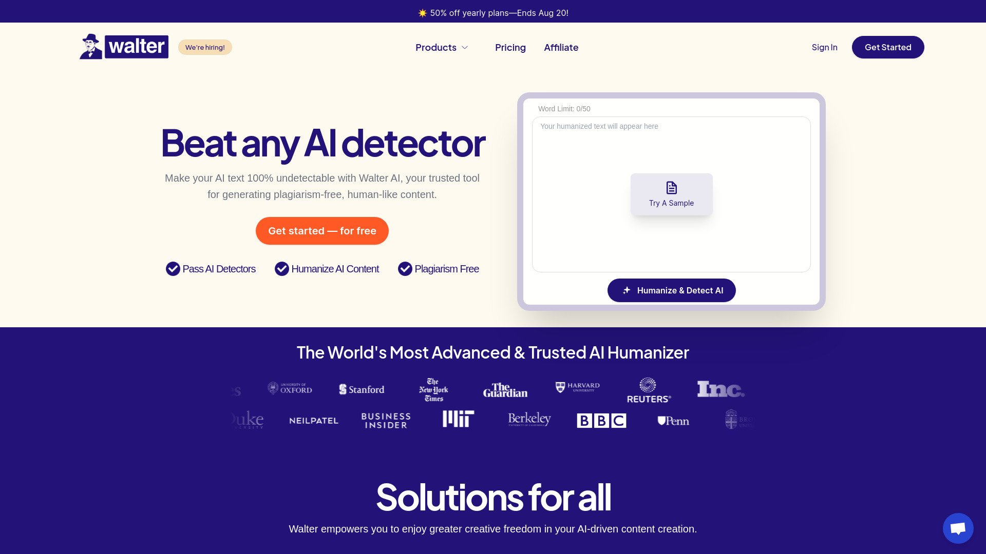 Walter AI网页截图,Walter AI网页快照