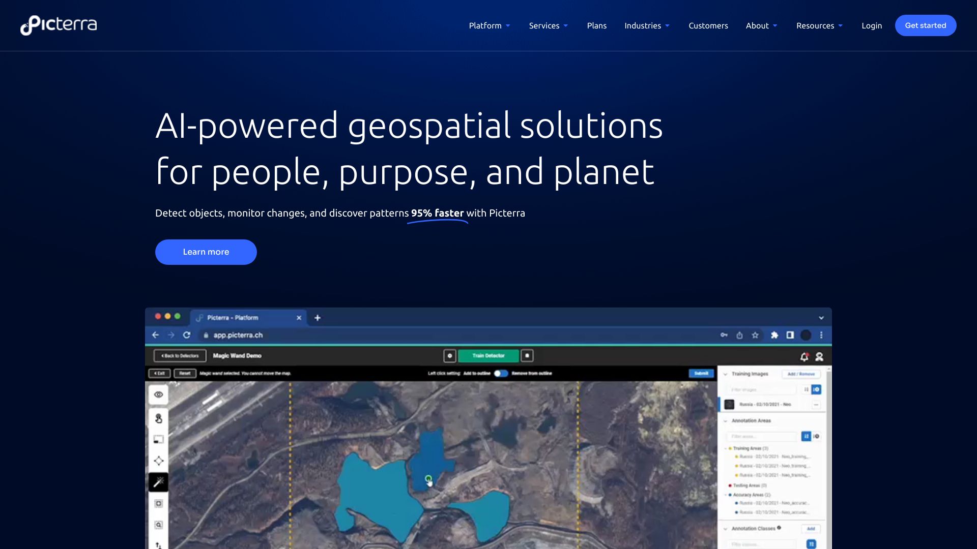 Picterra网页截图,Picterra网页快照