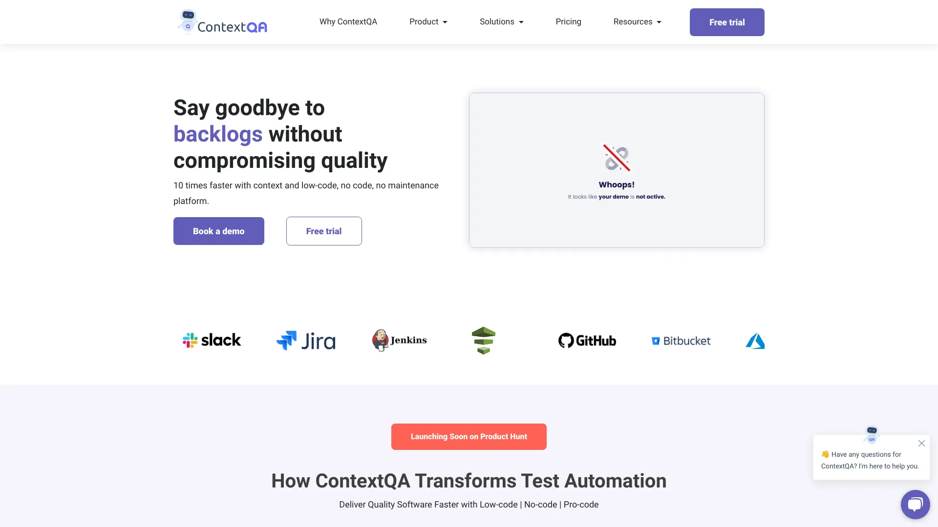 ContextQA 2.0网页截图,ContextQA 2.0网页快照