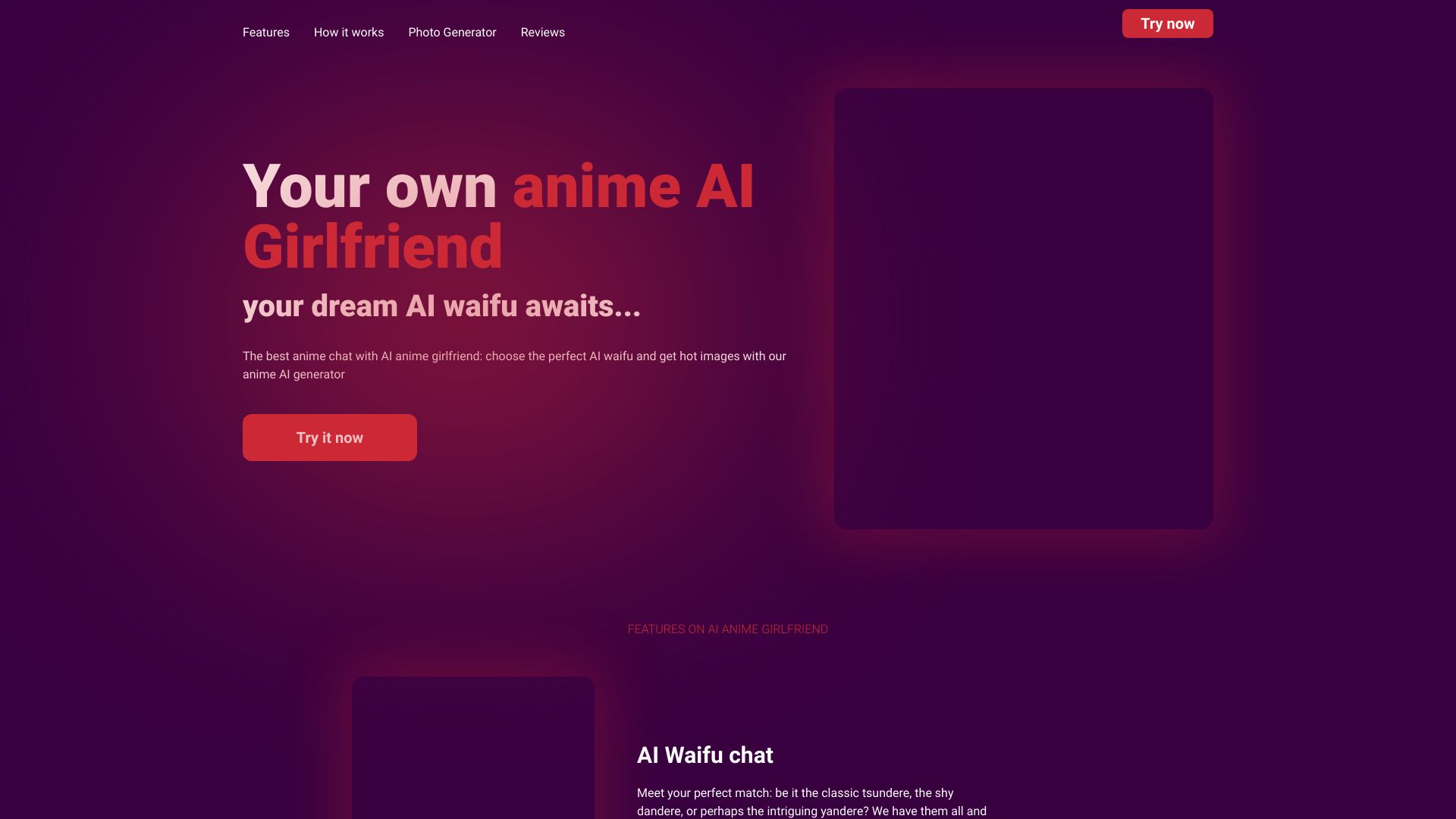 AI Anime Girlfriend网页截图,AI Anime Girlfriend网页快照