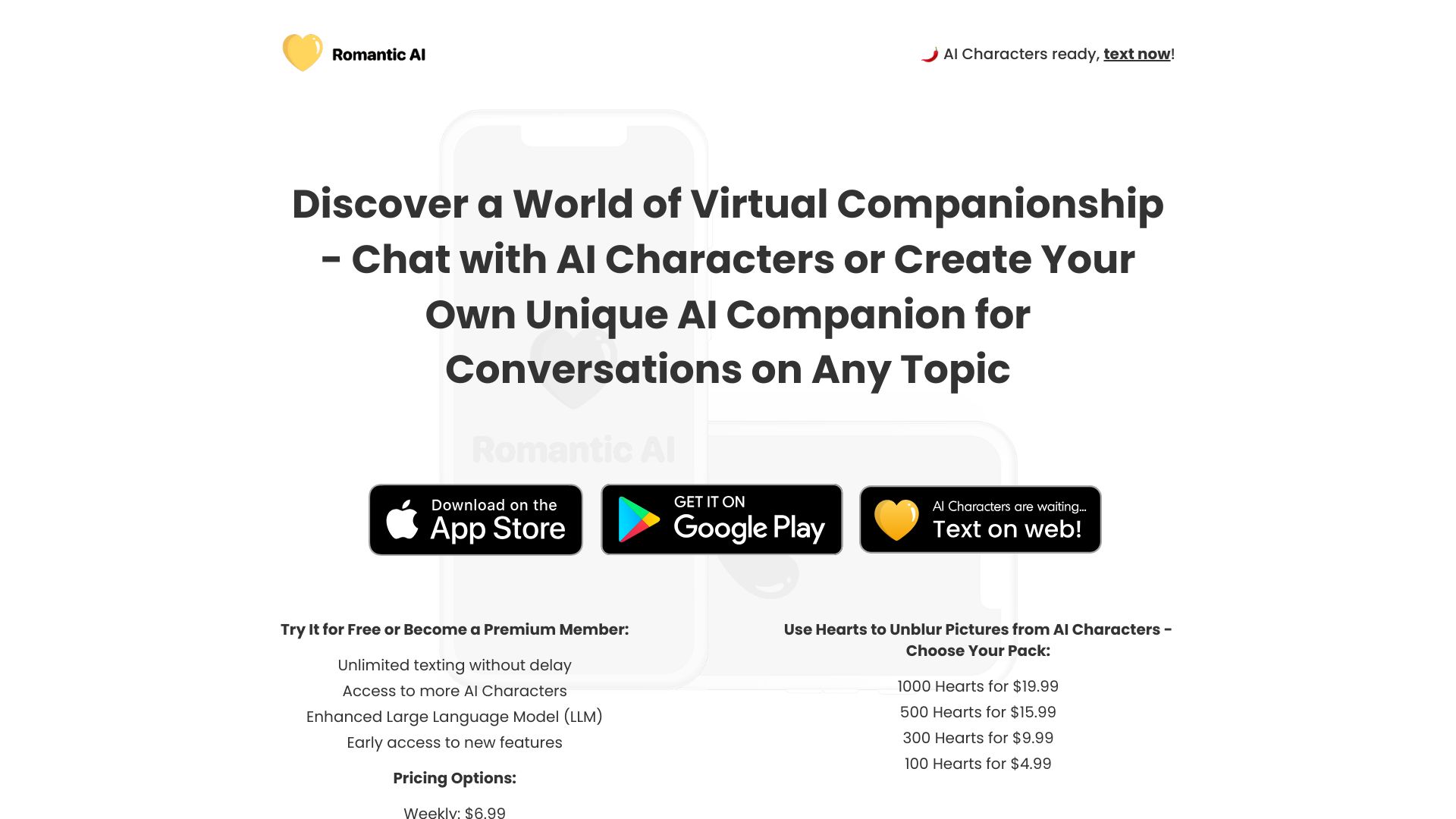 Romantic AI网页截图,Romantic AI网页快照