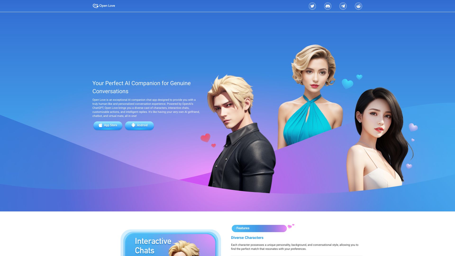 Open Love网页截图,Open Love网页快照