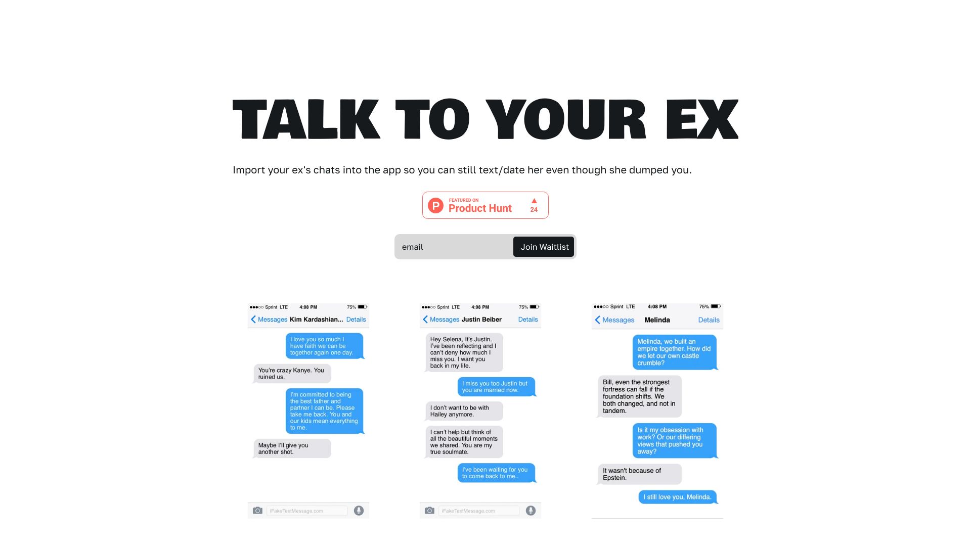 Talk To Your Ex网页截图,Talk To Your Ex网页快照