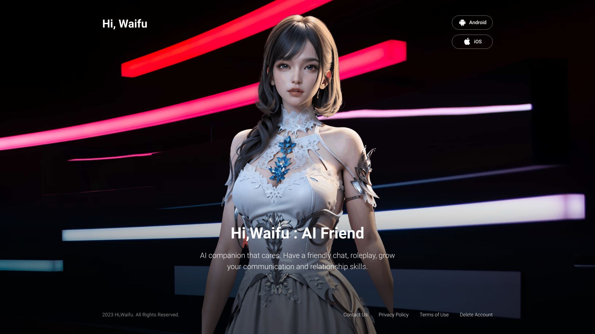 Hi Waifu网页截图,Hi Waifu网页快照