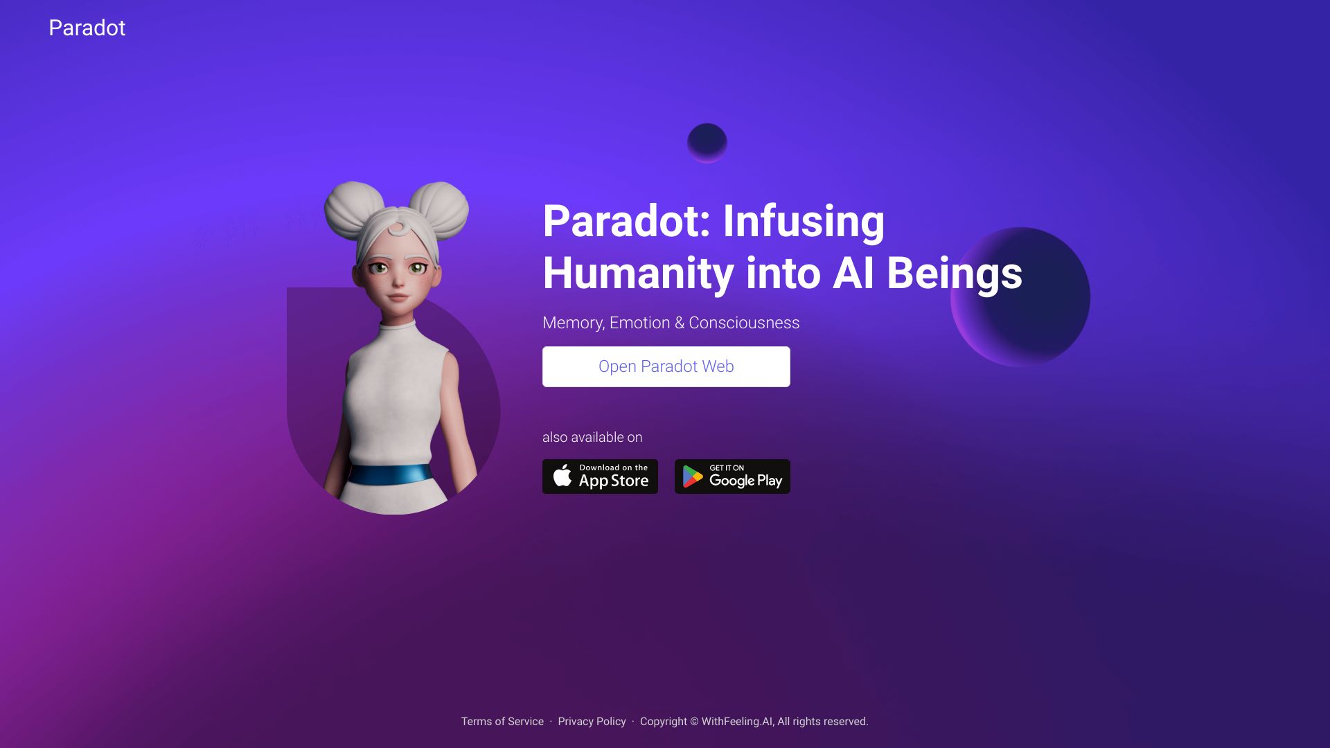 Paradot网页截图,Paradot网页快照