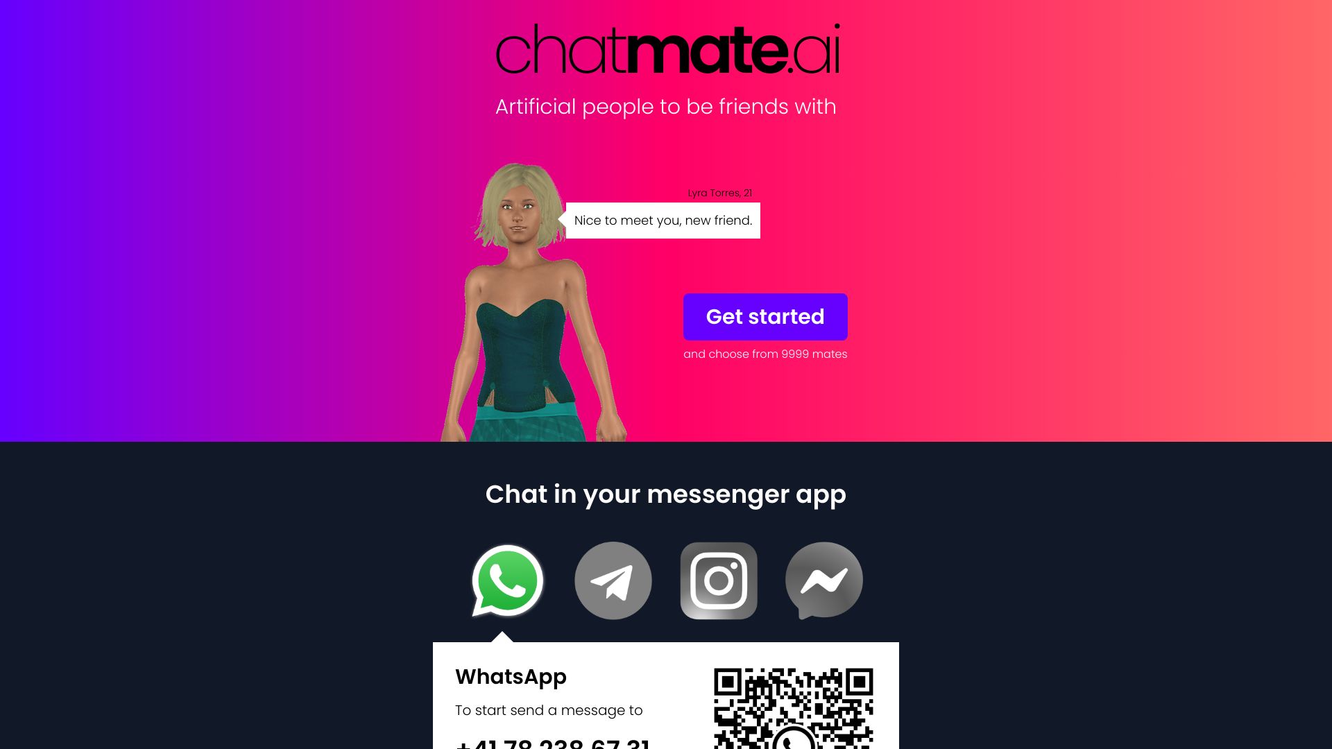 Chatmate AI网页截图,Chatmate AI网页快照