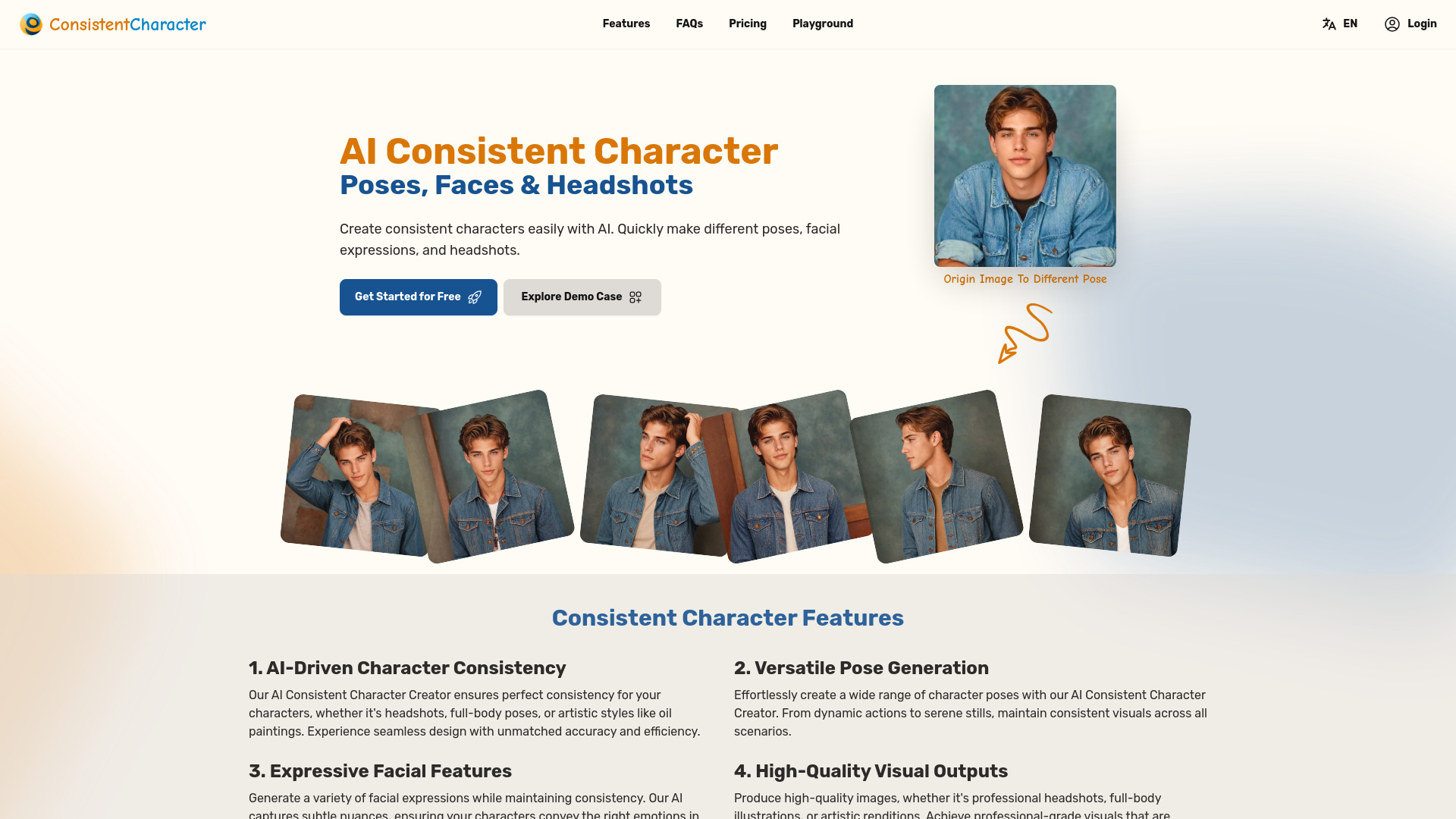 Consistent Character网页截图,Consistent Character网页快照