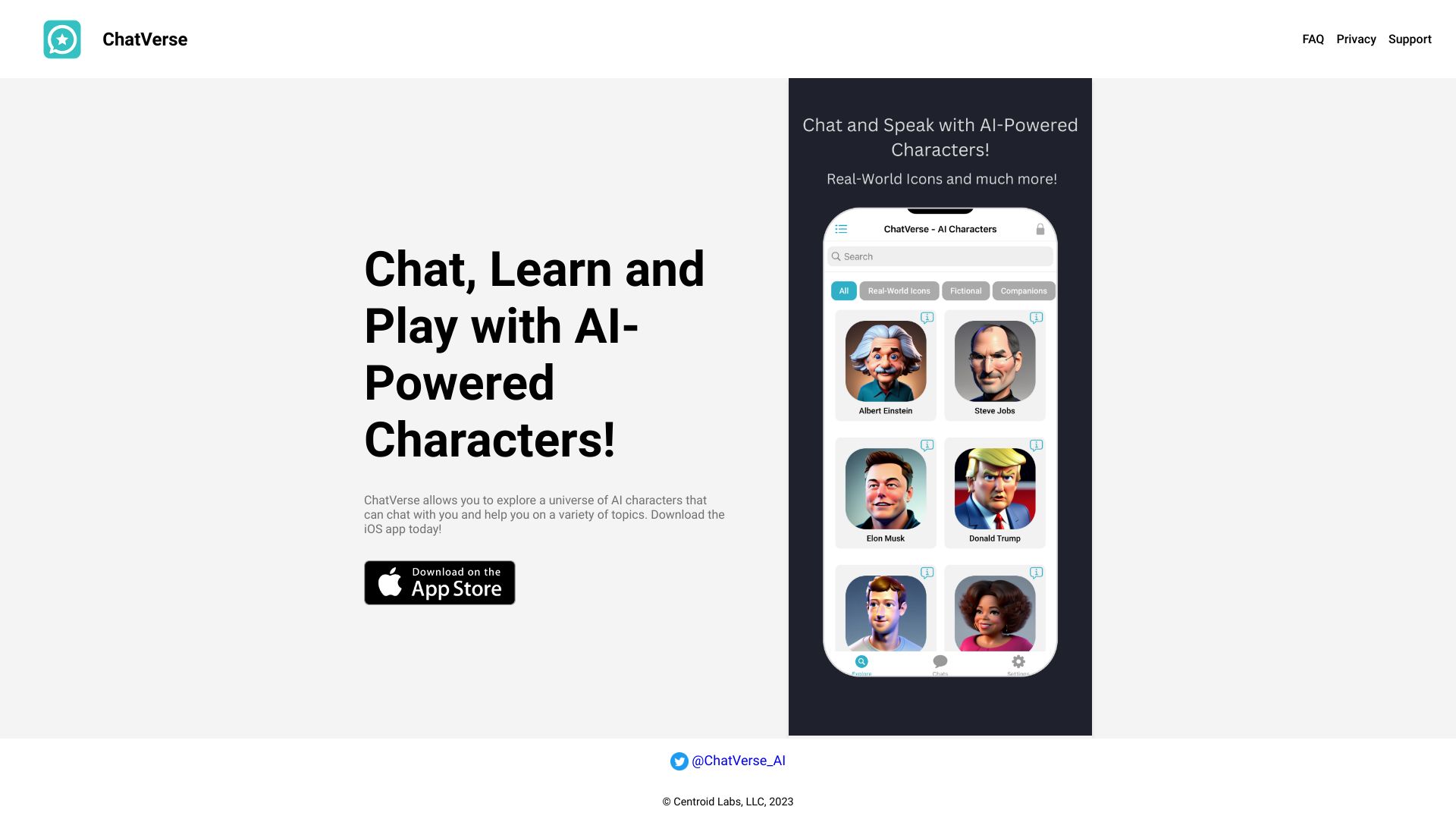 ChatVerse网页截图,ChatVerse网页快照