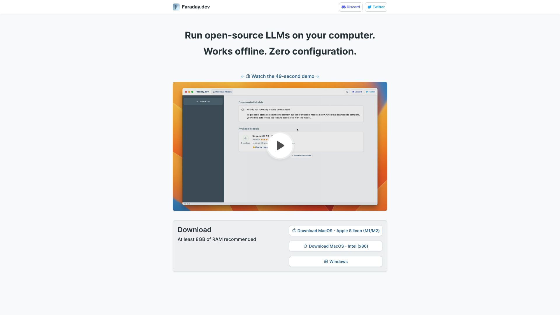 Faraday.dev网页截图,Faraday.dev网页快照