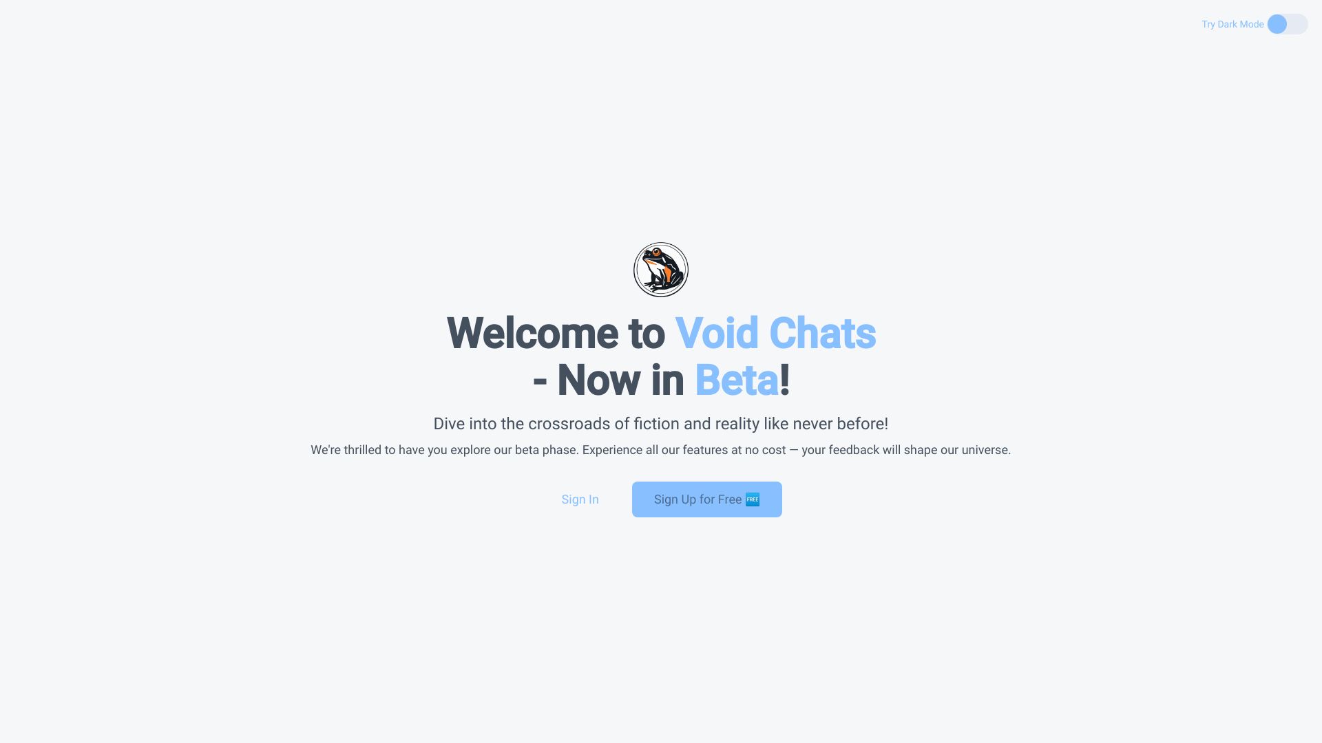 Void Chats网页截图,Void Chats网页快照