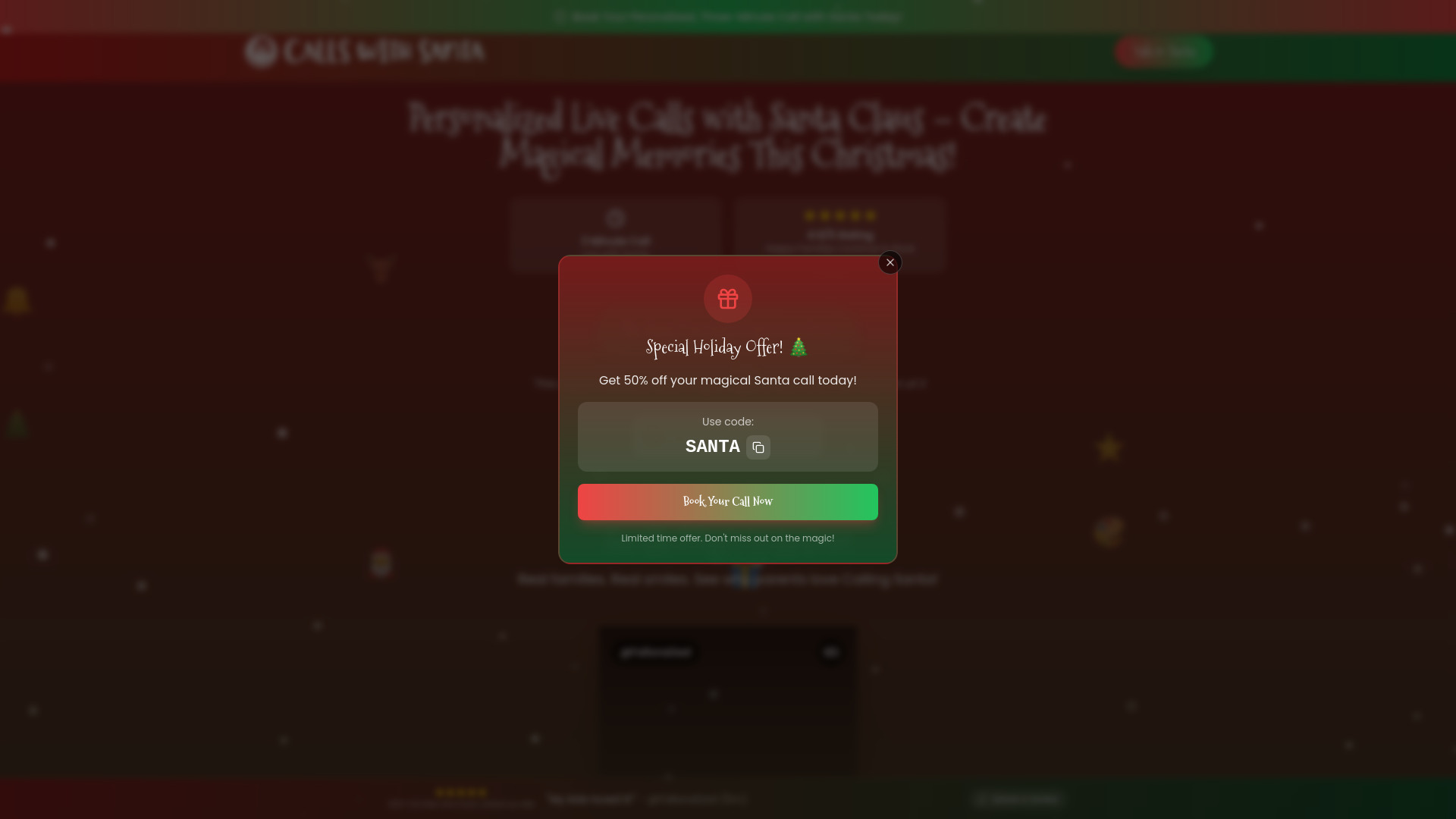 Calls with Santa Claus网页截图,Calls with Santa Claus网页快照