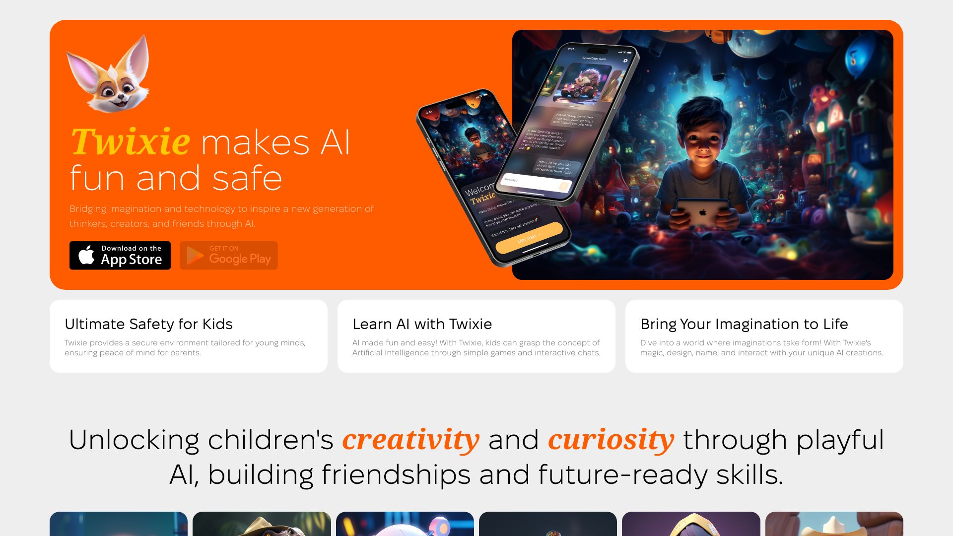 Twixie: Child-Safe AI App网页截图,Twixie: Child-Safe AI App网页快照