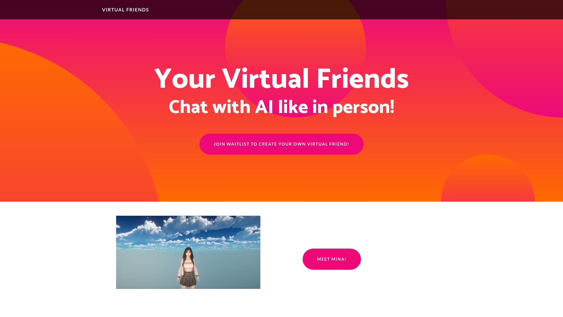 Virtual Friends网页截图,Virtual Friends网页快照