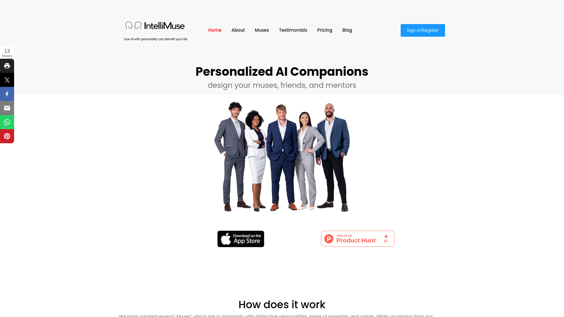 IntelliMuse网页截图,IntelliMuse网页快照