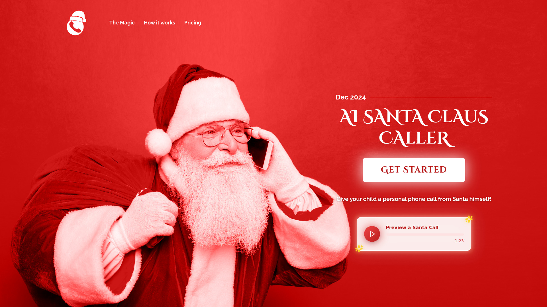 Santa Claus is Calling网页截图,Santa Claus is Calling网页快照