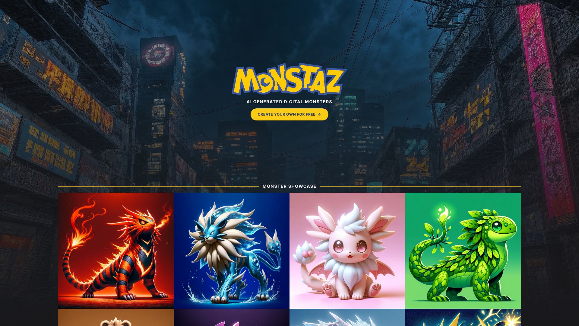 AI Monstaz网页截图,AI Monstaz网页快照