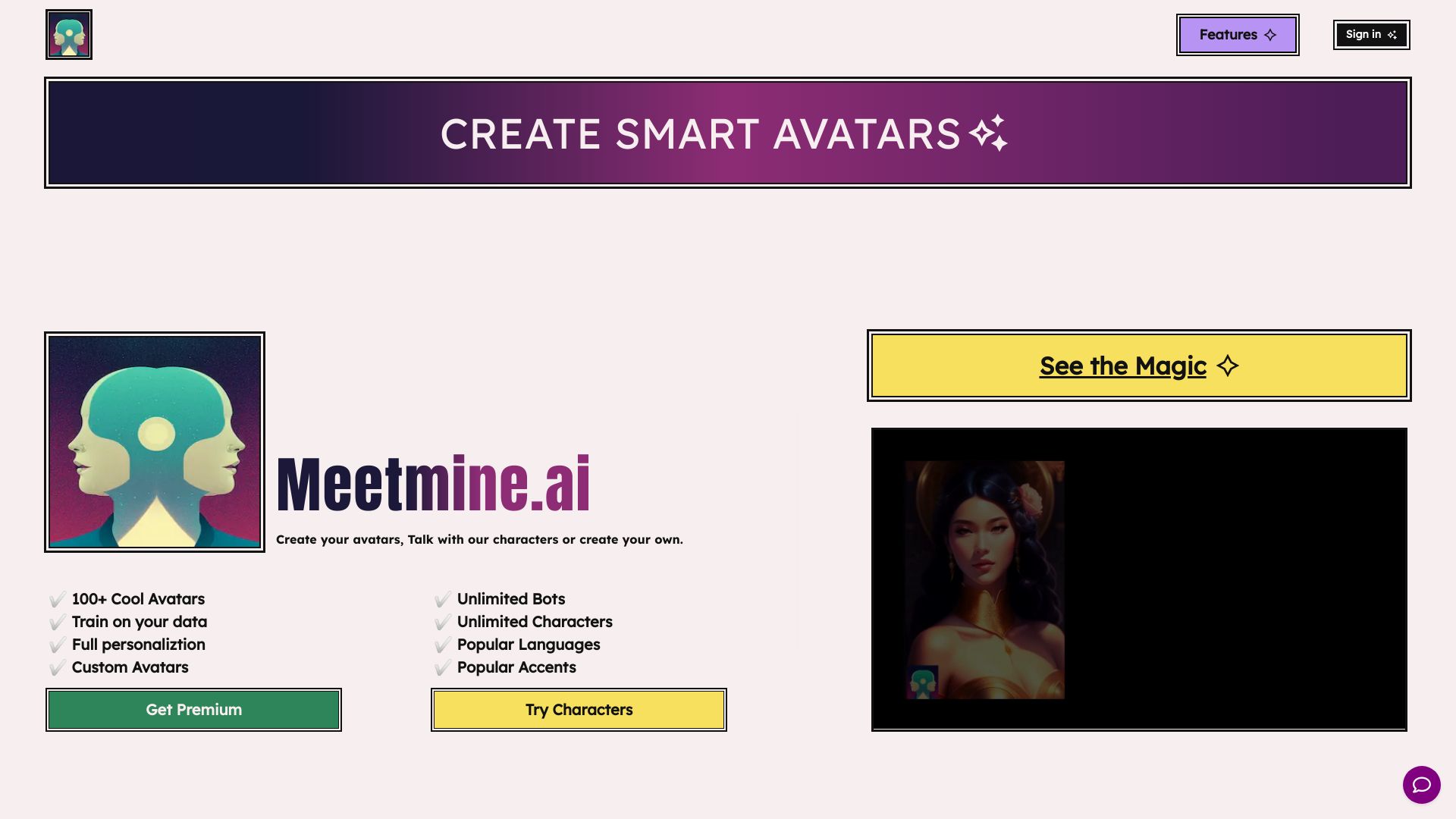 Meetmine Ai网页截图,Meetmine Ai网页快照