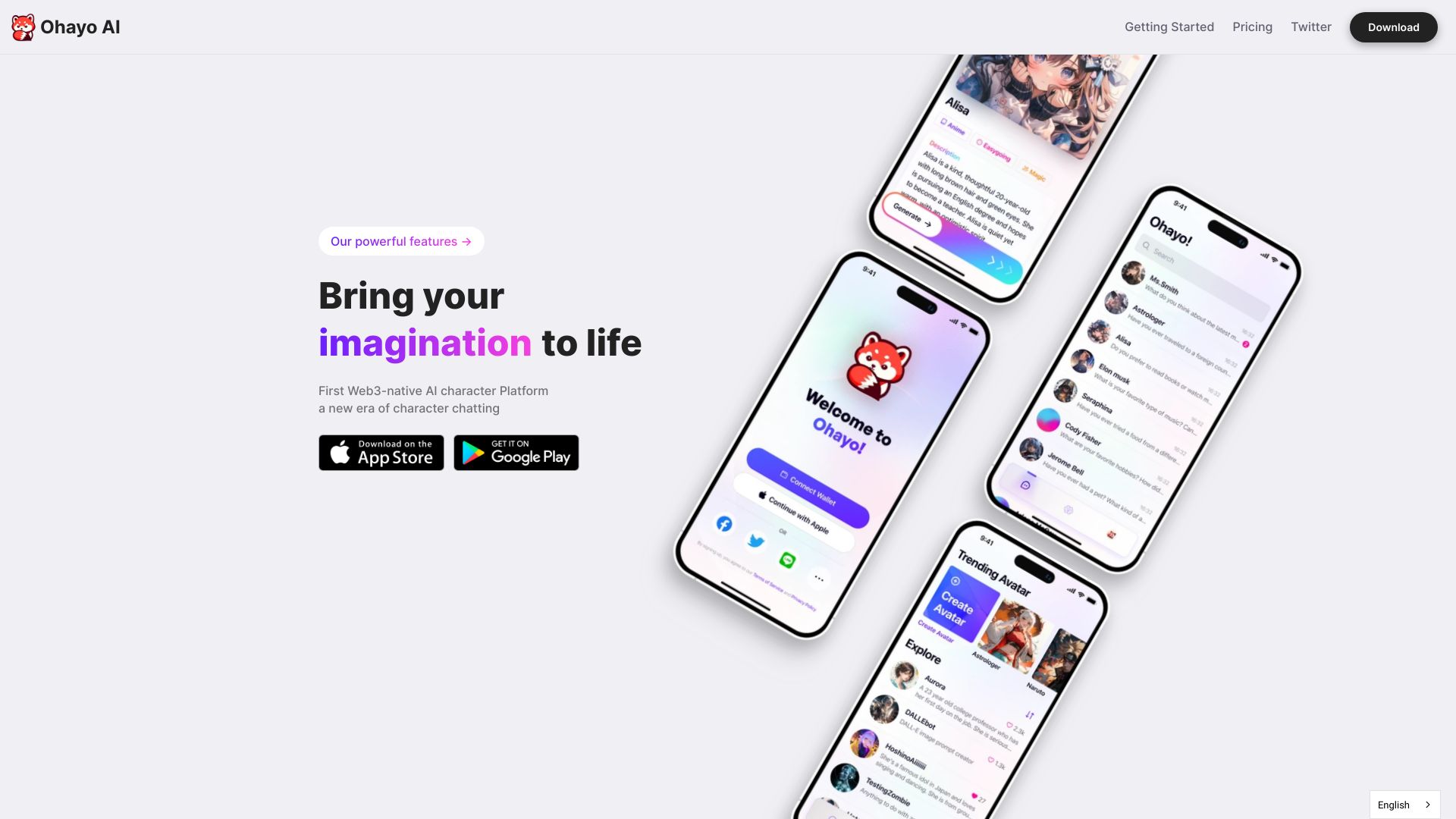 Ohayo AI网页截图,Ohayo AI网页快照