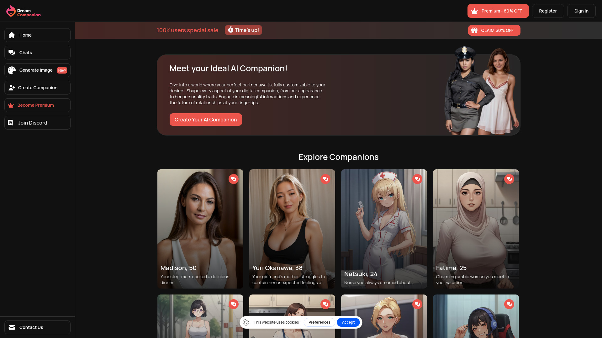 Dream Companion网页截图,Dream Companion网页快照