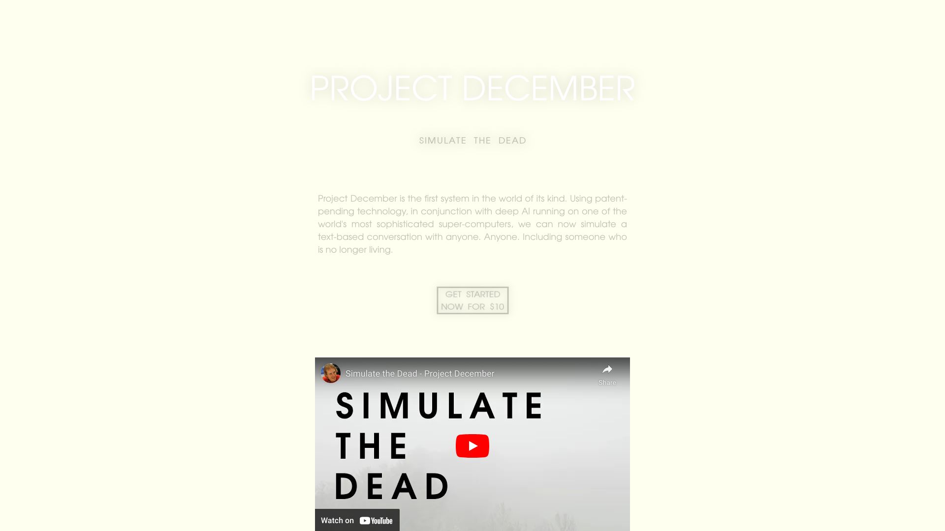 Project December网页截图,Project December网页快照