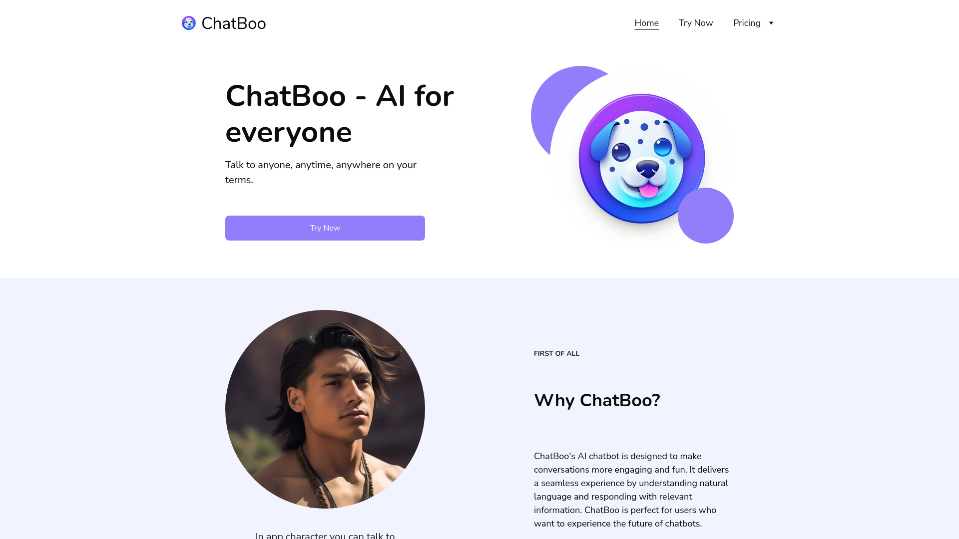 ChatBoo网页截图,ChatBoo网页快照